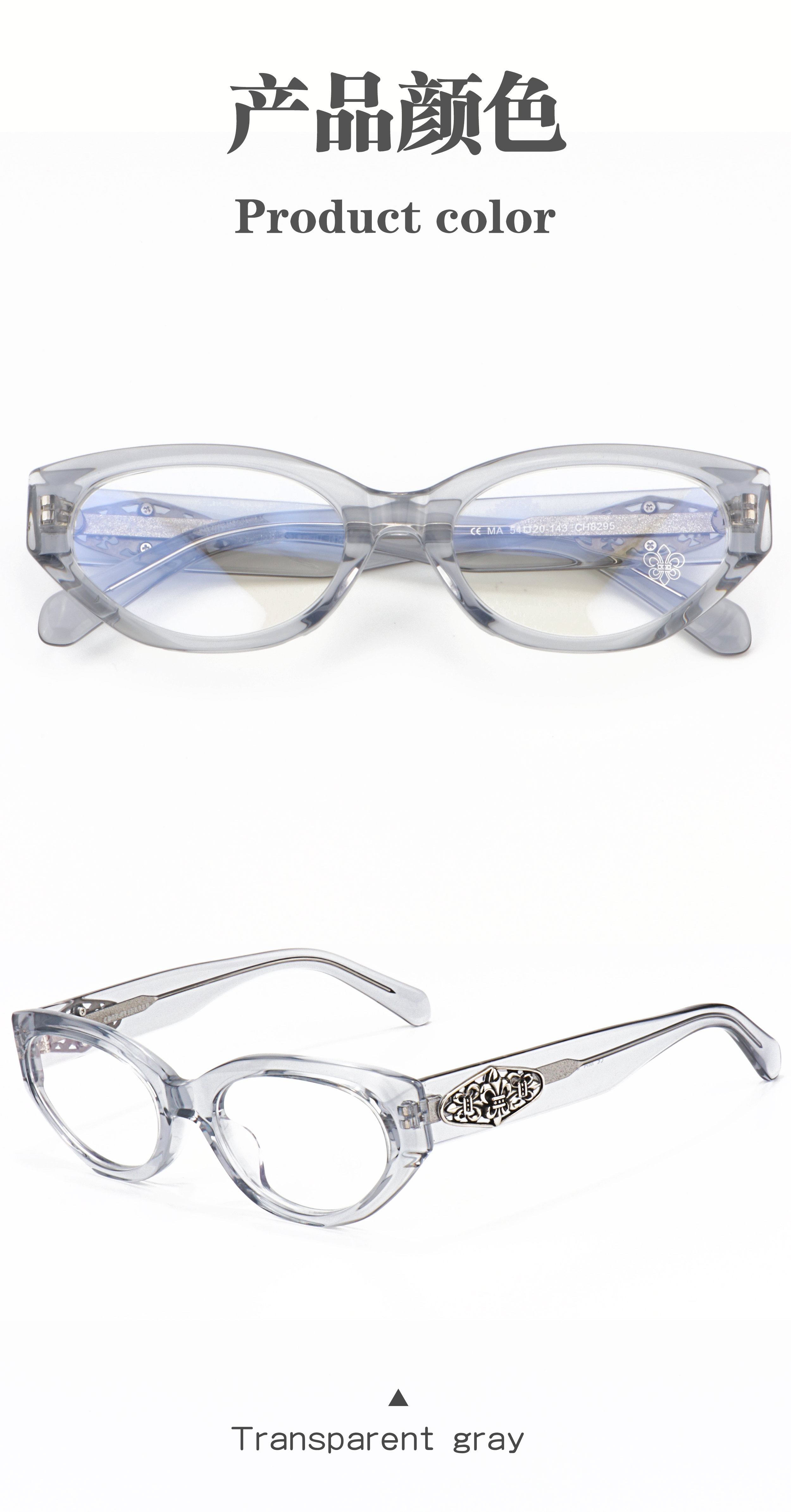 Classic cat Eye Black Silver Brown Optical Prescription Presbyopia Multi Focus Luxury Brand Light Not Easily Deformed Glasses