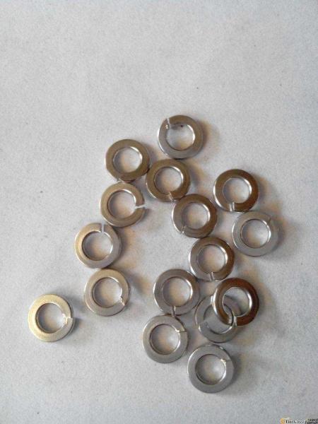 White / Yellow Zinc Split Lock Washer , Belleville Disc Spring Washer Carbon Steel