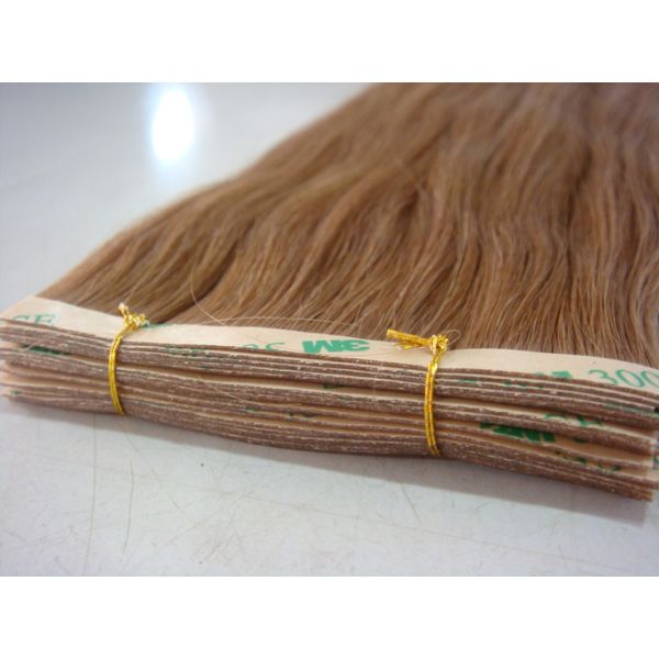 Heat Resistant Reusable Hair Extensions Human Hair Blonde Customized
