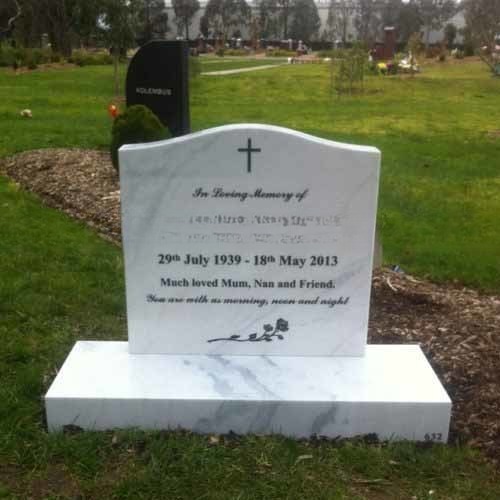 High Quality Modern Design Polished Black Granite Tombstone For Sale
