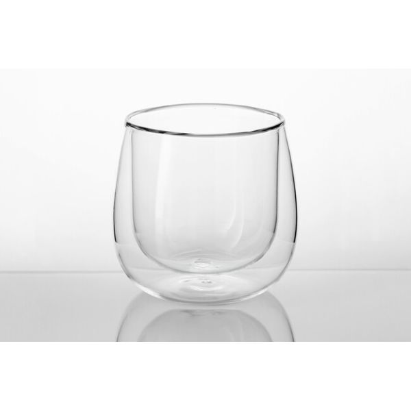 Double Wall 9oz Hand Blown Glass Tumbler 270ml Clear Insulated Coffee Cups