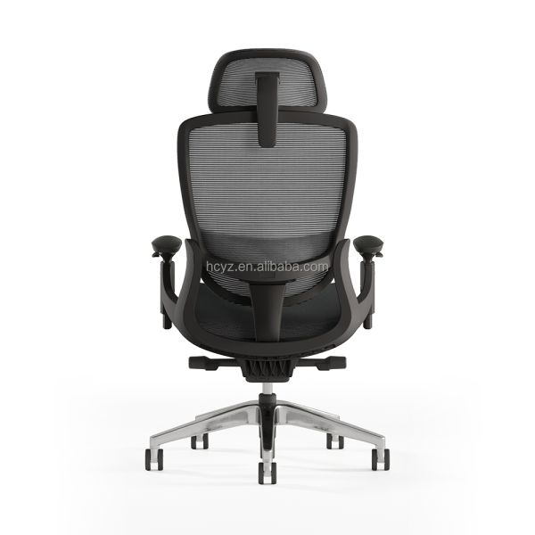Adjustable High Back Full Mesh Executive Office Chair with Aluminum Foot and Fabric
