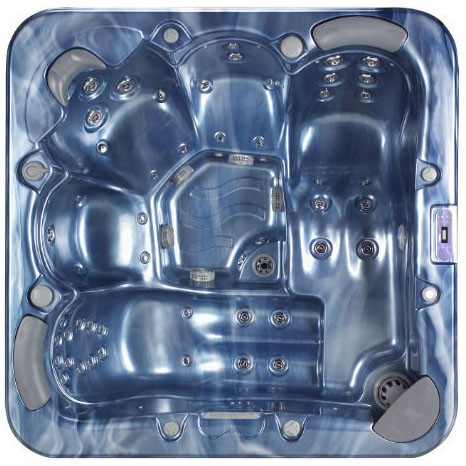Aristech acrylic square whirlpool outdoor hydro hot tub and spa with 3 seats + 2 lounges