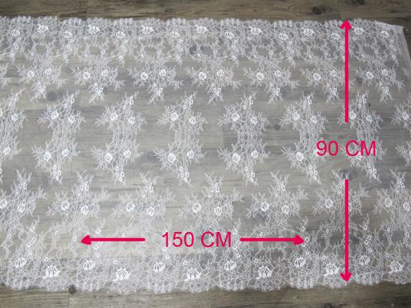 High Tenacity White Bridal Allover Lace For Wedding Dress CY-HB0457