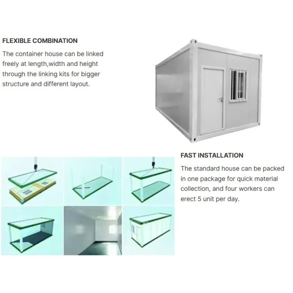 Rapid-Setup Customizable Prefab Folding Container House with Seismic Resistance Grade 7