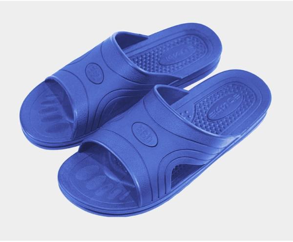 Zapatillas antiestáticas de PVC con diseño cruzado de seis orificios, SPU suave, taller de fábrica de electrónica