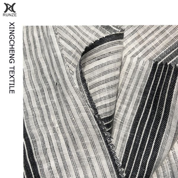 21S*21S Противопоглощающее белье Нить Окрашенная черная полосы Ткань Леди платье Летний костюм Ткань