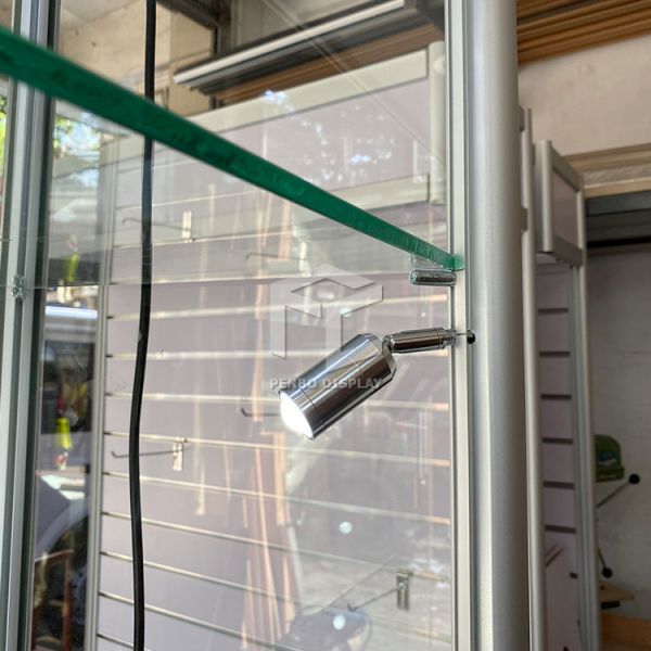 2000mm High Lockable Clear Glass Display Showcase Cabinet 20KG Per Shelves
