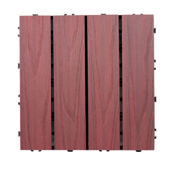Safety Wood Deck Tiles Anti Slip Outdoor Composite Wood Planks