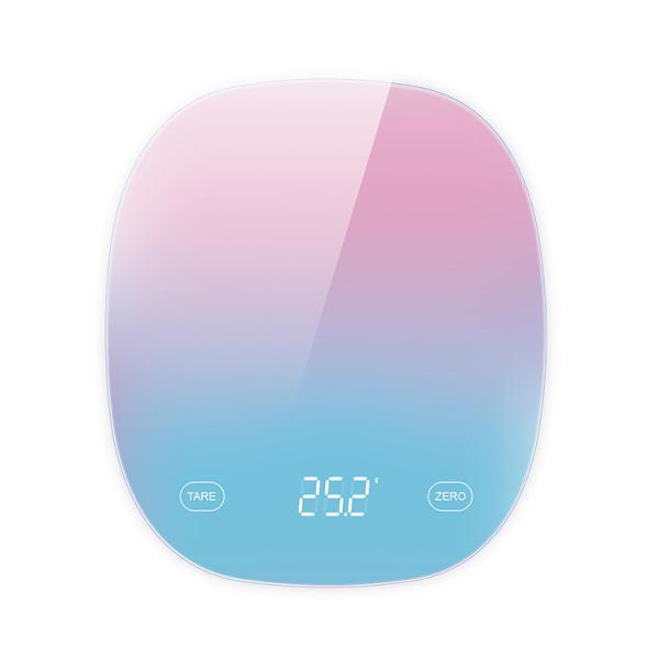 Báscula de cocina digital para alimentos con división de 1g/0.1oz, función de tara y plataforma de vidrio templado fácil de limpiar