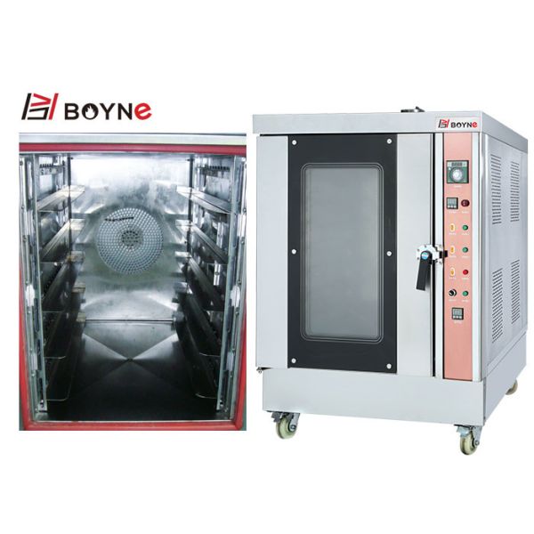 High Temperature Hot Air Eight Trays Stainless Steel Gas Convection Oven For Bakery