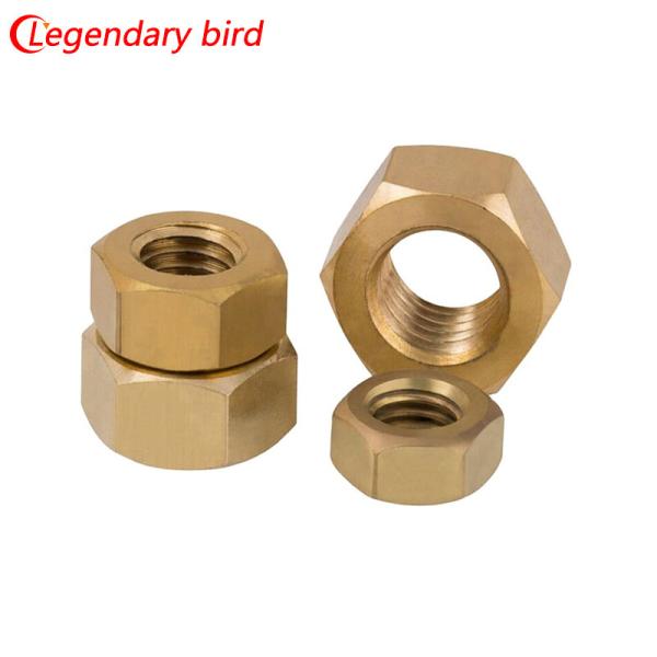 Custom hardware M8 M10 M12 M20 Brass Hex Nut DIN933 Copper Nut