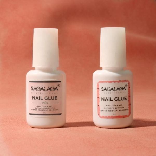 SAGALAGA OEM 7g Mini Professional Beauty False Press on Nail Glue Brush Professional for Transparent Nail Art Adhesives