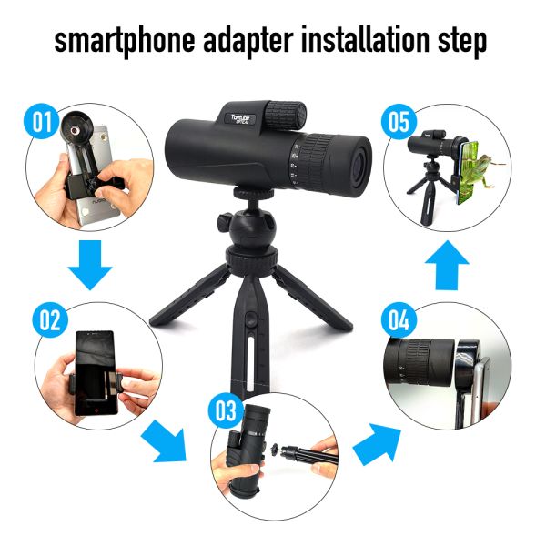 телескоп Monocular объема увеличения 10-30X42 водоустойчивый для смартфона