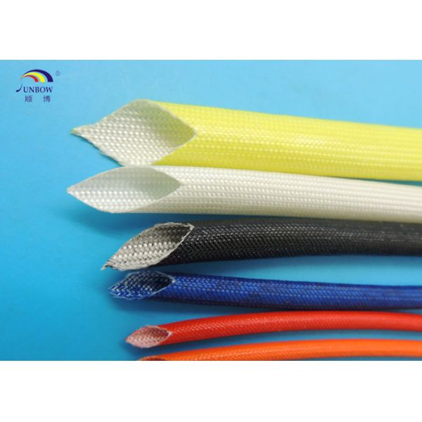 -40℃ ~ 155℃ F Class Oil Resistant Braided Acrylic Fiberglass Sleeving For Carton Brush