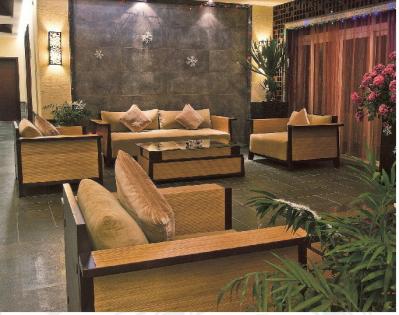 Lobby Aera Furniture,Rattan/Wicker Sofa and Coffee Table,RA-009