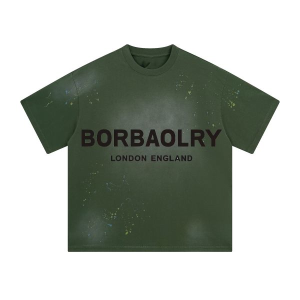 High Quality Heavyweight Distressed Men's Boxy T-shirts Acid Wash Oversized Tshirt Custom Cropped t Shirt Men
