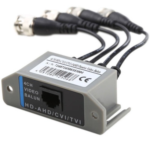 - 4CH HD Passive Video Balun Transceiver BNC To UTP RJ45 CCTV Via Twisted Pairs