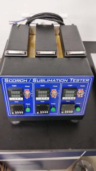 Max 250 Centigrade Textile Testing Equipment , Scorch Sublimation Color Fastness Tester