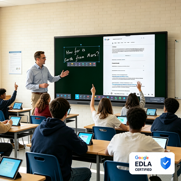 75 Inch AI Education Board with 40 Point Touch and Google AI Integration for