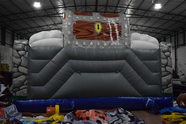 Castelo inflável comercial com tema de pirata com escorrega clássico CE UL SGS