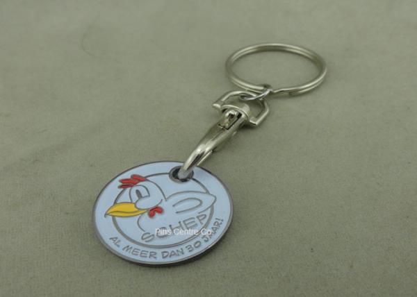Die Struck Customized Trolley Coin , Imitation Hard Enamel Token For Shopping Car