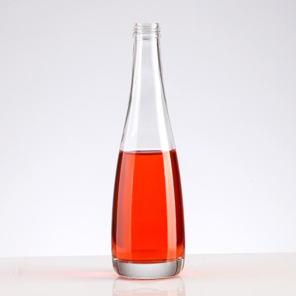 Logotipo personalizado Garrafa de vidro clara de 70 cl para estampagem a quente Pisco e borracha incluída
