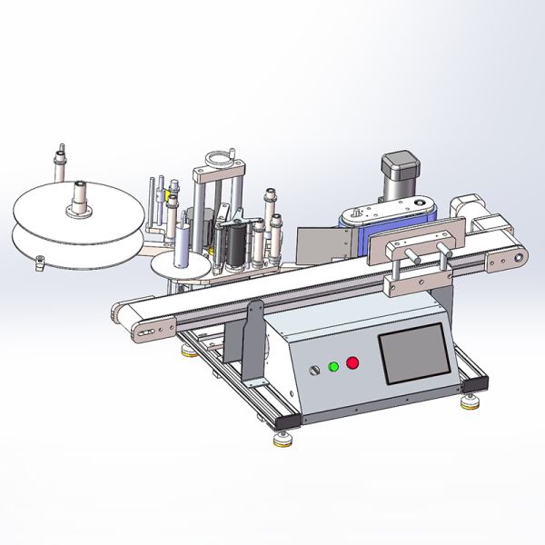 Desktop Automatic Wine Beer Bottle Labeler Sticker Labelling Machine Applicator
