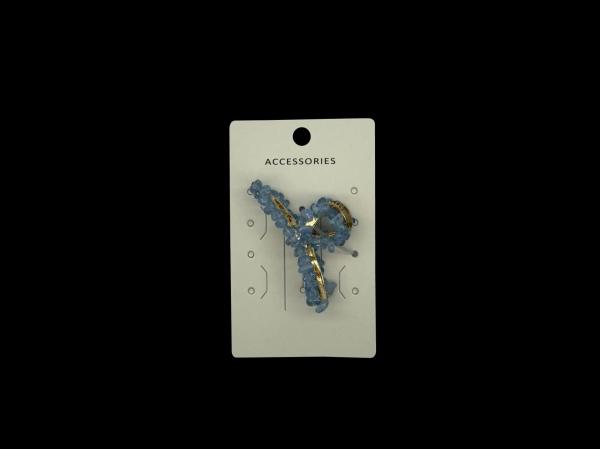 Hand-Wound Hairpin with Natural Crystal Gravel Claw