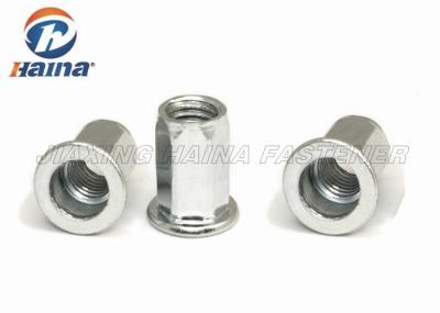 Zinc Plated Carbon Steel M5-M20 Flat Head Half or Full Hex Body Rivet Nut​