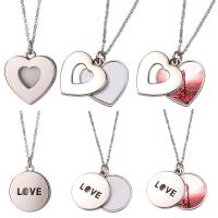 Sublimation Heart Shape Sliding Silver Locket Necklace Custom Printing Sublimation DIY Blank Love Necklace Picture Pendant