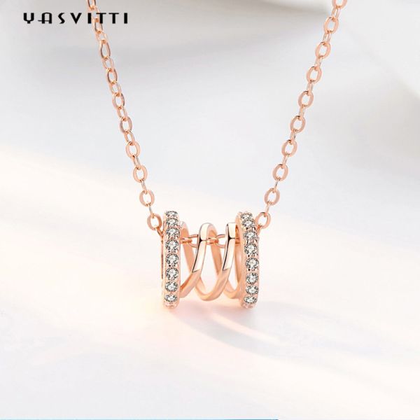 шкентель талии 18k ключицы ожерелья дня рождения 2.64g 40cm обитый диамантом чистый серебряный