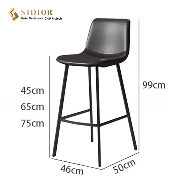99cm High Back Contemporary Bar Chairs