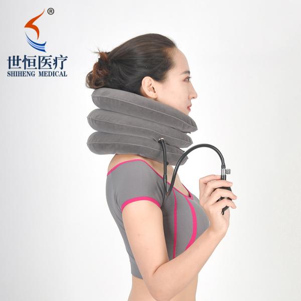 Fast selling soft flannel cervical traction free size neck brace four color available