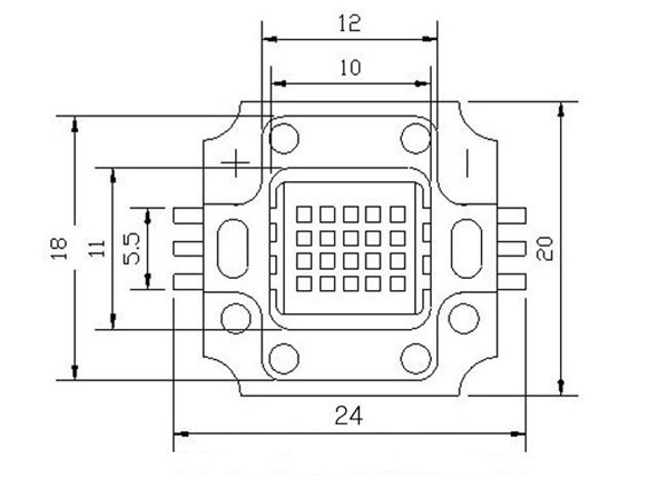 China Factory High Power LED Diode 5w Green 510nm 515nm 520nm 525nm