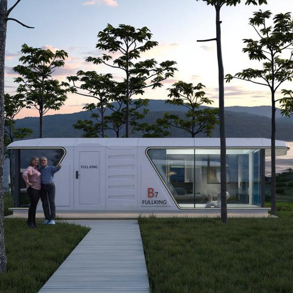 Steel Structure Capsule House with Hollow Glass for Hotels