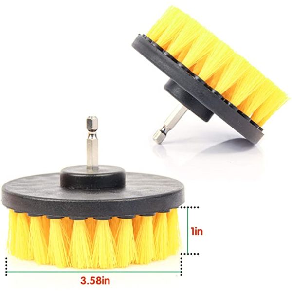 6 Piece Nylon Power Brush Tile And Grout Bathroom Cleaning