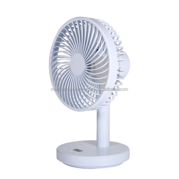 Silk Screen Printed Plastic Table Fan for Bathroom and USB Air Circulation System