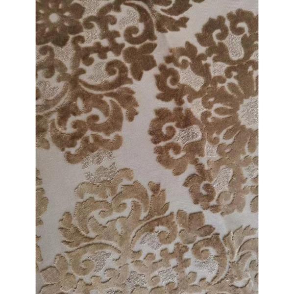 Damask Cutting Velvet Polyester Fabric Anti Static Customizable For Sofa