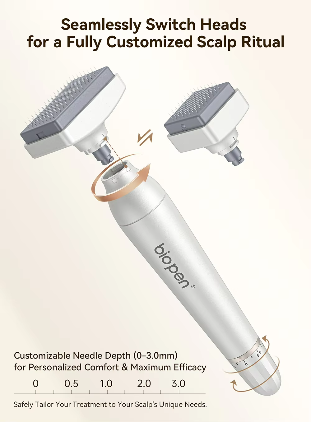 Bio4 Professional Microneedling Derma Pen with Four-Level Adjustable Microneedling 120 Pins and Stainless Steel/Titanium Needles for Precise Skincare
