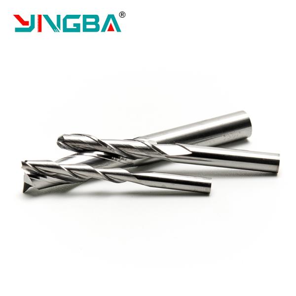 YingBa Customized CNC Router Bit 6mm Two Flute Spiral Solid Carbide End Mill Wood Milling Cutters for MDF Wood Working Tool
