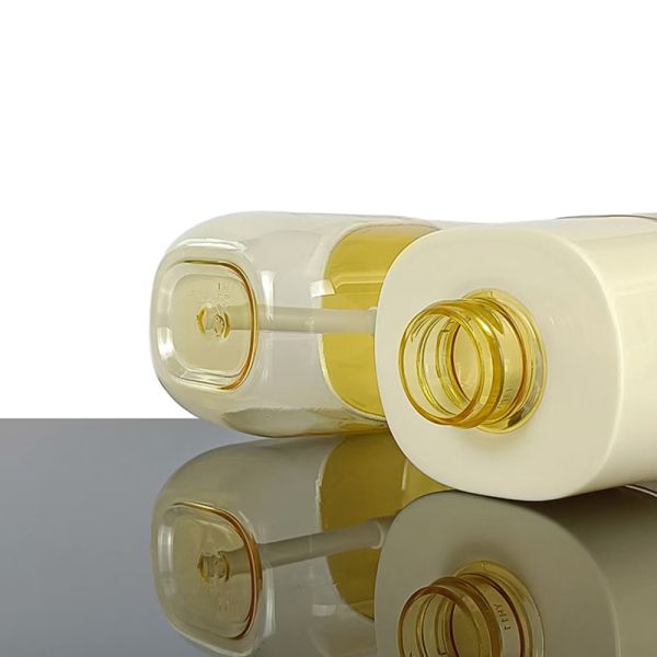 300ml Capacity Custom Color Transparent PET Lotion Bottle for Luxury Skincare Packaging