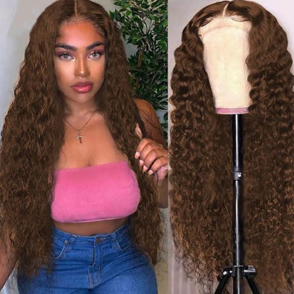 Бургундия на заказ человеческие волосы парики Афро-Кинки кудрявый стиль