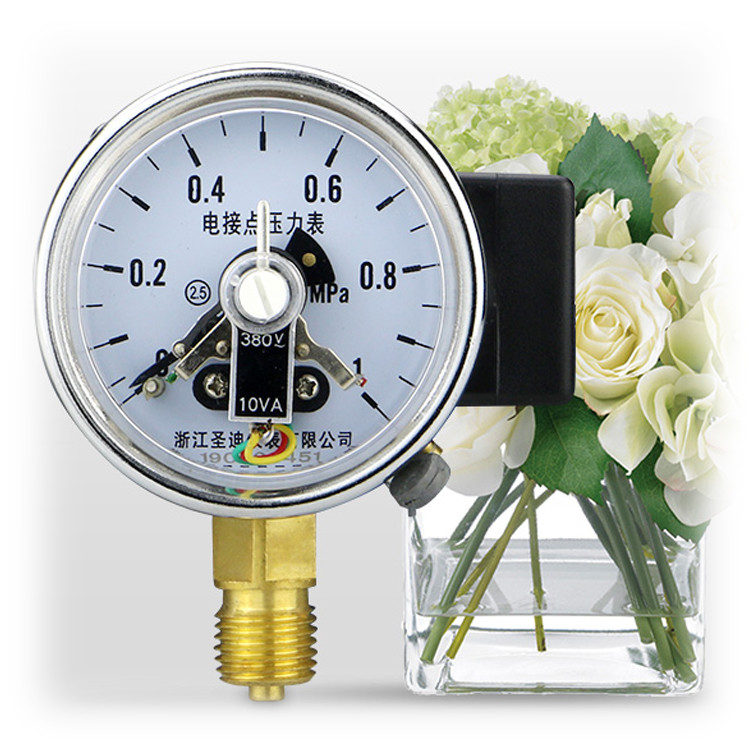High Pressure Hydraulic Oil Pressure Gauge with Electrical Contact Range 60MPa