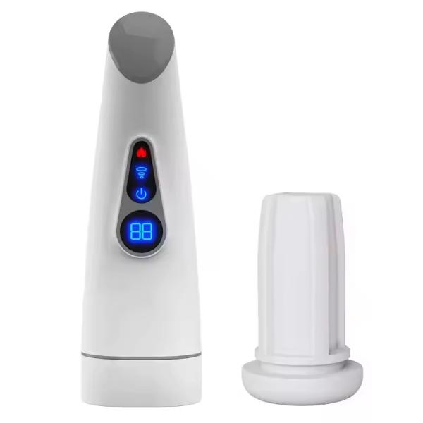LCD Display Touch Control 9 Frequency Vibration Suction Smart Voice Automatic Sucking Heating Male Masturbators Cup