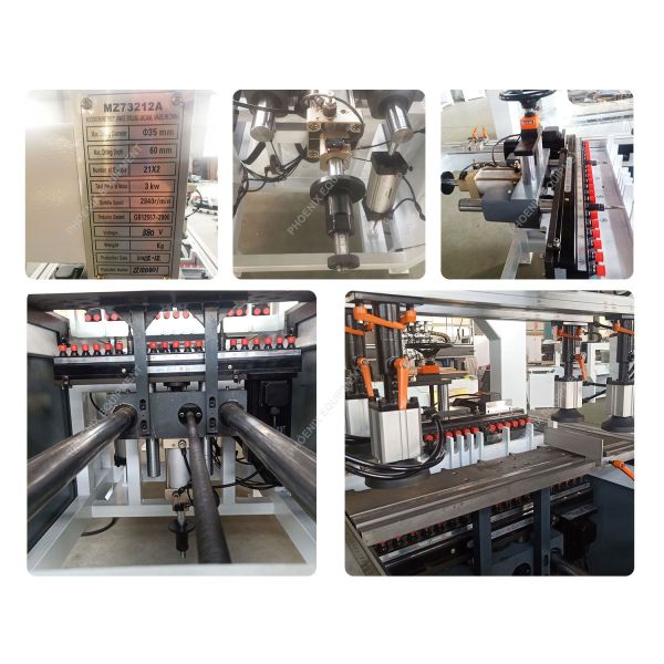 2 Head Multi Boring Machine for Wood Panel Board Drilling in Furniture Cabinet Door