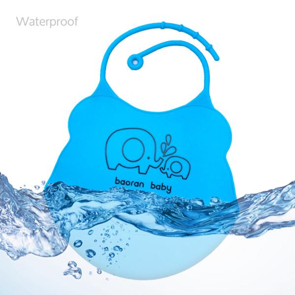Wholesale Customized Fancy Cartoon Printing Soft Waterproof Silicone Baby Bib Useful Reusable Baby Eating Tool