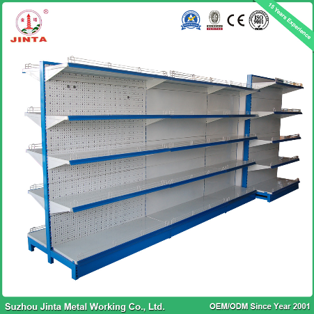 Powder Coated Finish Supermarket Display Shelving For Gondola SGS