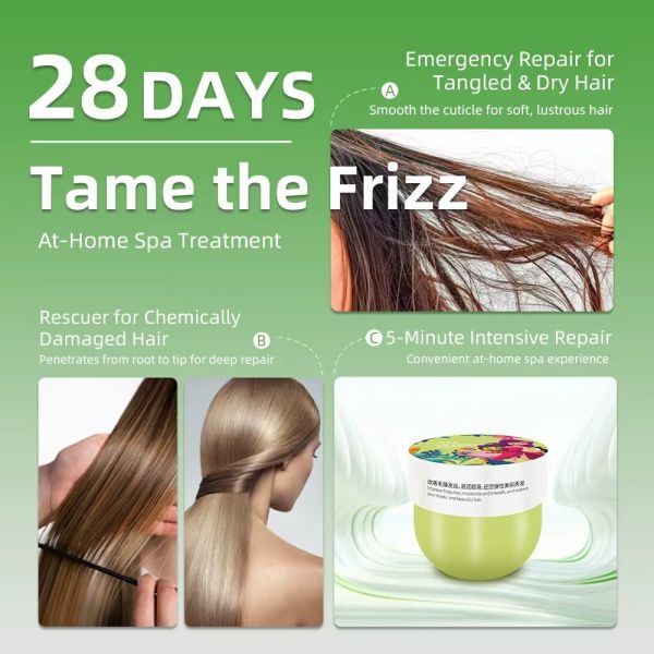 ZHISEJI OEM 500ml Hair Care Mask Acidic Nourishment Plant Aroma Anti Frizz Bulk for Salons