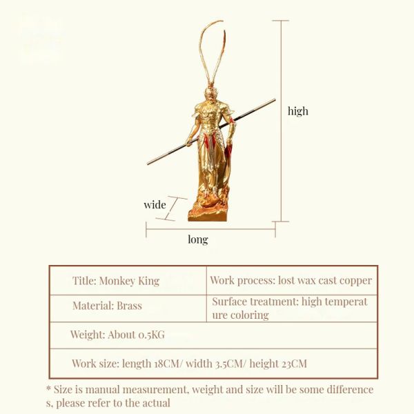 Anniversary Occasions Customized Color 3D Resin Figure Collectible Metal Monkey King
